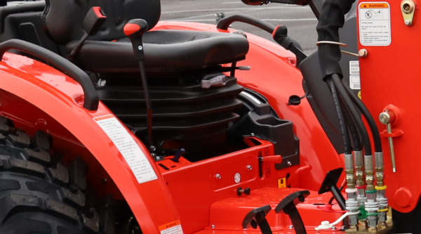 Kioti Tractor with convenient loader hydraulic hookups